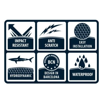 Bande Protection SUP Rail Saver Pro SUP - Stripes - White / Black 5 Bande Protection SUP Rail Saver Pro SUP - Stripes - White / Black – Image 3